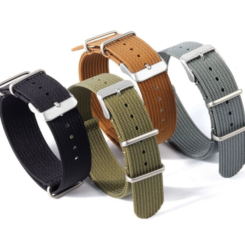 Vintage NATO Watch Band Quick Release Nylon Strap 14–22mm