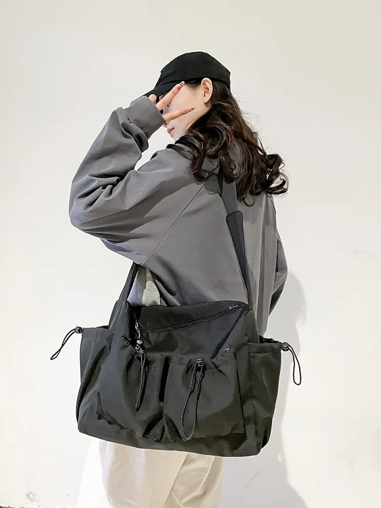 Large Capacity Nylon Tote Bag – Unisex Shoulder & Crossbody Nylon Tote Bag Nixie