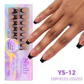 150Pcs French Press On Nails – Coffin & Almond Reusable Tips Press-On Nail Tips Nixie 12-150PC