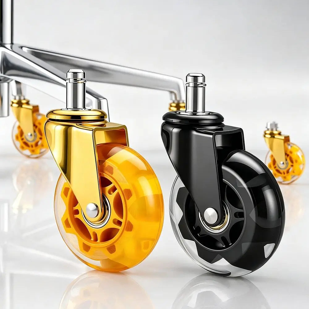 3-Inch PU Office Chair Caster Wheels | Quiet Dual Bearing Furniture Caster Wheels Nixie