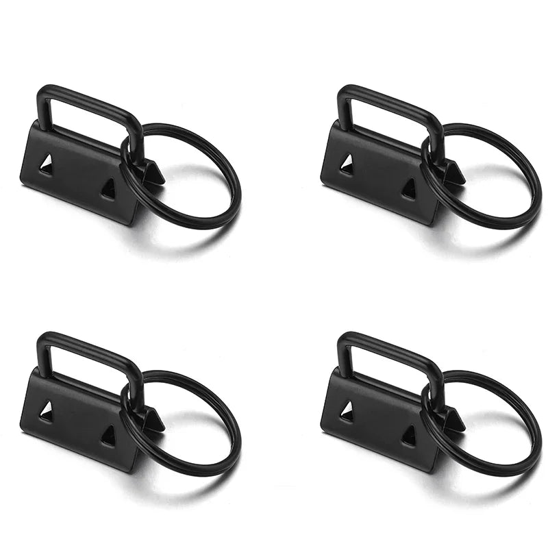 10pcs Metal Belt Clip Key Fob Foldover Connector DIY Hardware Craft Hardware Buckles Nixie black