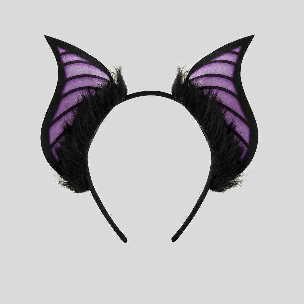 Bat Beast Ears Headband – Halloween Costume Accessory Costume Headband Nixie PURPLE