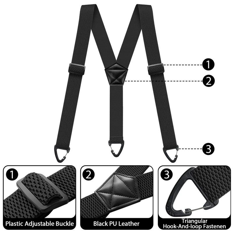 Hidden Suspenders 4cm Elastic Y-Back Braces Men Women Unisex Elastic Suspenders Nixie