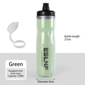 ESLNF 720ml Insulated Squeeze Bike Water Bottle | MTB & Road Insulated Cycling Bottle Nixie Green