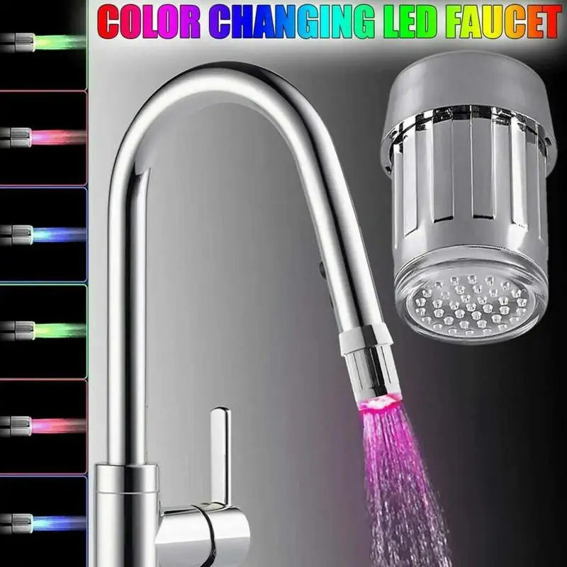 3-Color LED Temperature-Sensitive Faucet Aerator Tap Nozzle Faucet Aerator Nixie