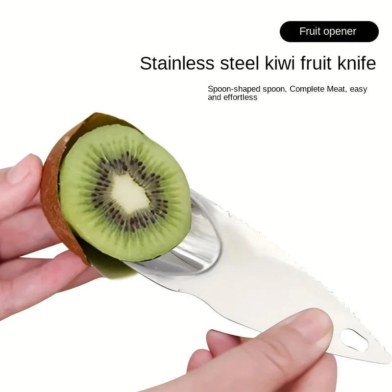 Stainless Steel Kiwi Knife – Fruit Peeling & Scooping Tool Fruit Peeling Tool Nixie