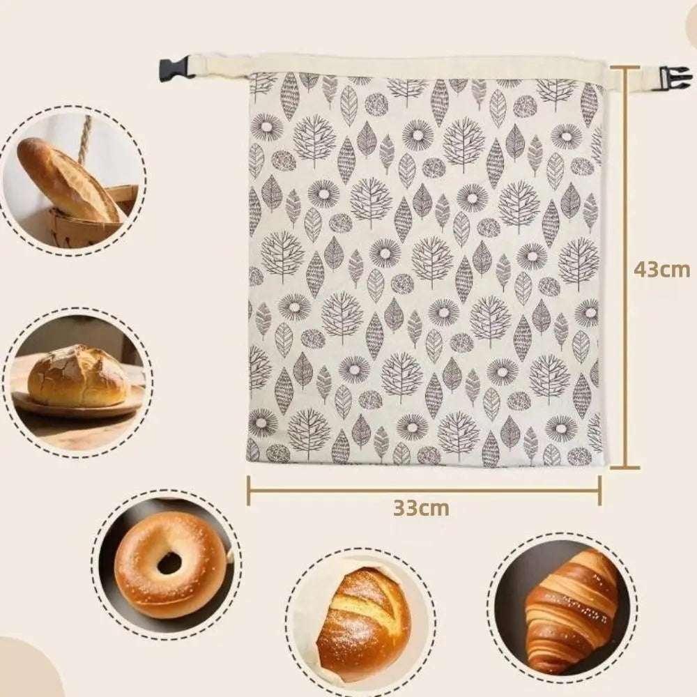 Reusable Beeswax Bread Bag 43x33cm – Cotton Sourdough Storage Bread Storage Bag Nixie