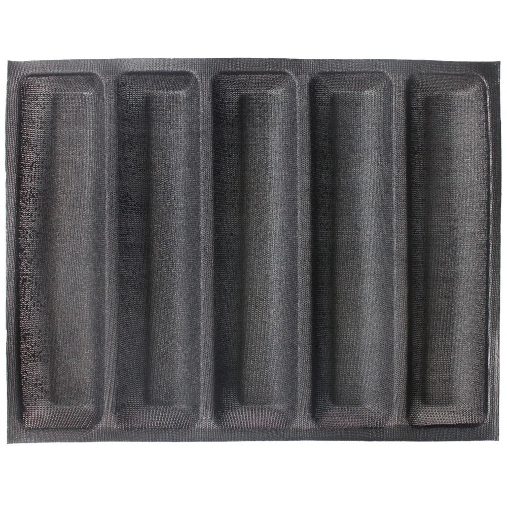 Non-Stick Silicone Baguette Mold – Perforated French Bread Pan Silicone Baking Mold Nixie Black