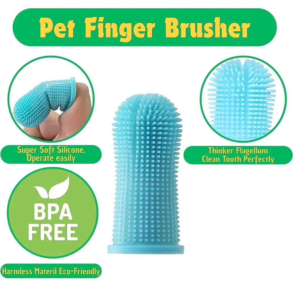 Silicone Finger Toothbrush for Dogs & Cats – Nontoxic Pet Finger Toothbrush Nixie