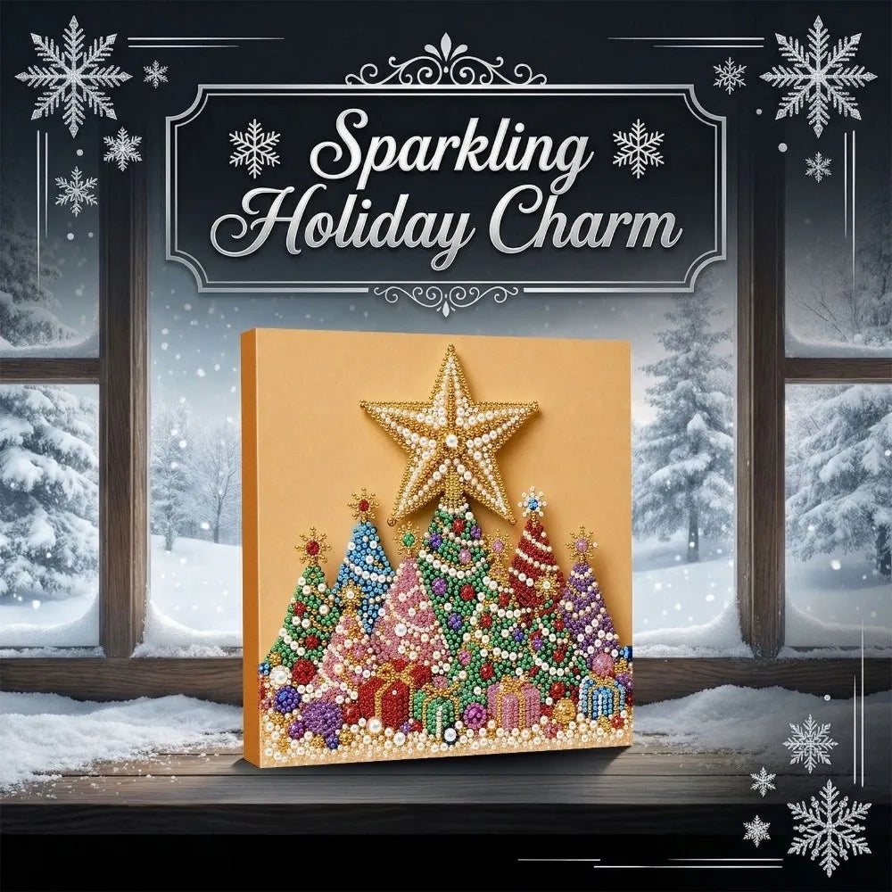 3D Christmas Pearl Art DIY Diamond Painting Kit | Holiday Gift Diamond Painting Kit Nixie