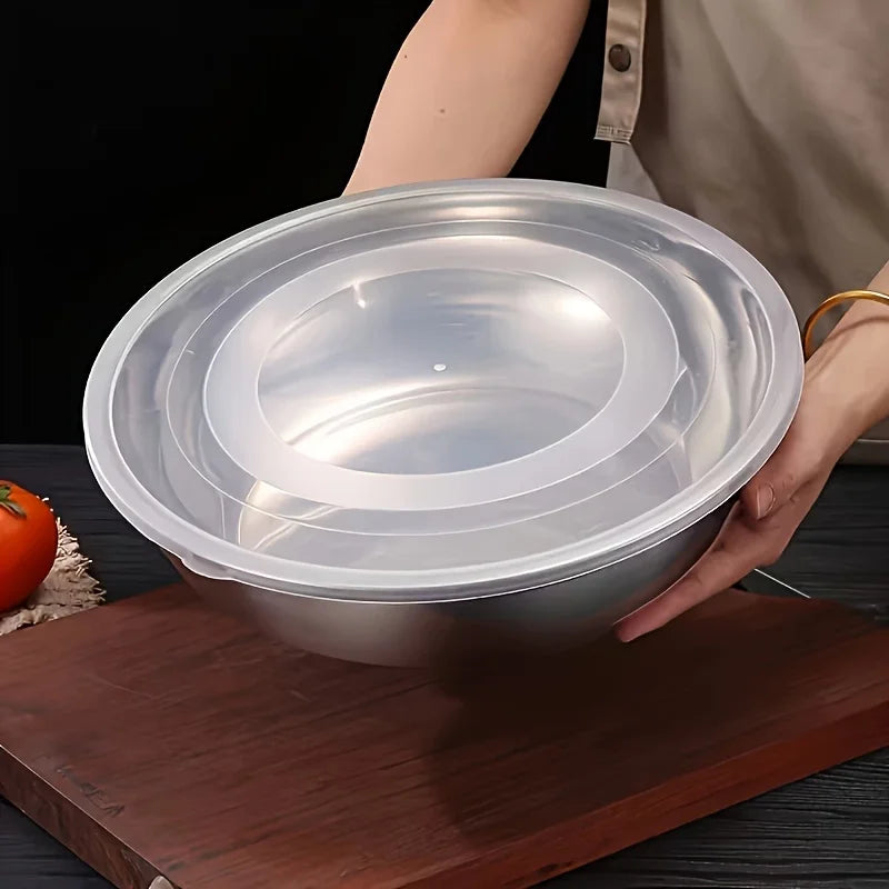 5-Piece Stainless Steel Mixing Bowls with Lids | Baking & Meal Prep Mixing Bowl Set Nixie