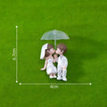 Kissing Couple Figurine with Umbrella | Wedding Cake Topper Couple Figurine Nixie A3