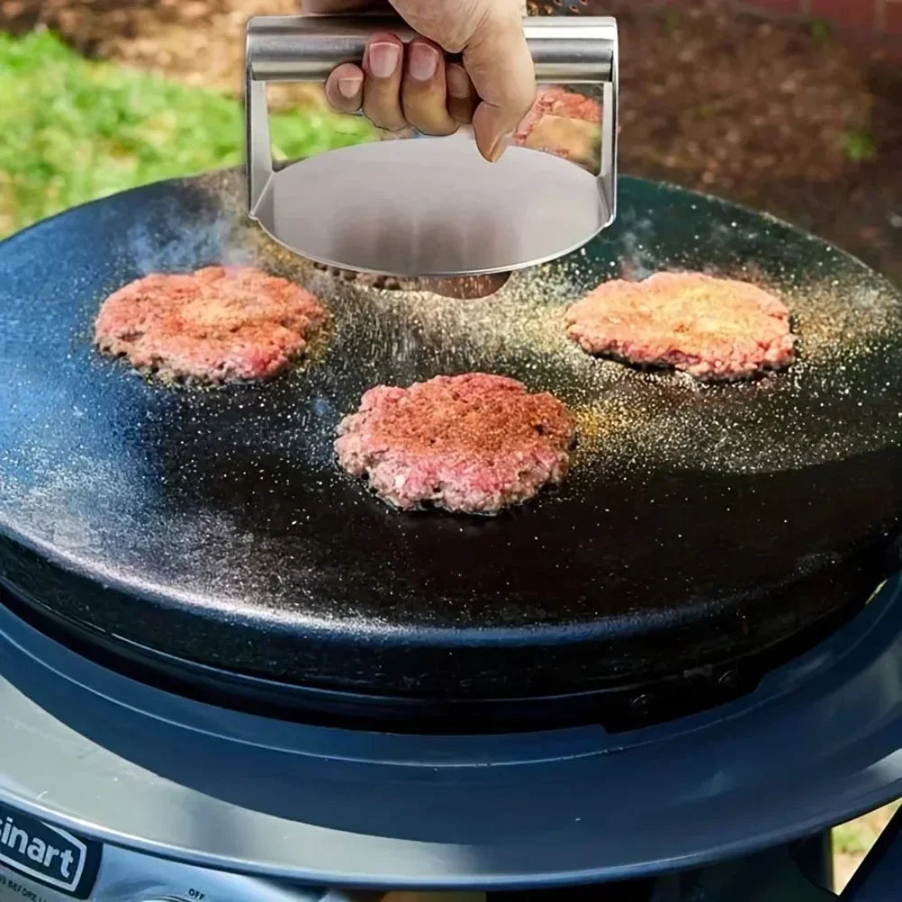 Stainless Steel Smash Burger Press – Non-Stick Patty Maker Burger Press Nixie