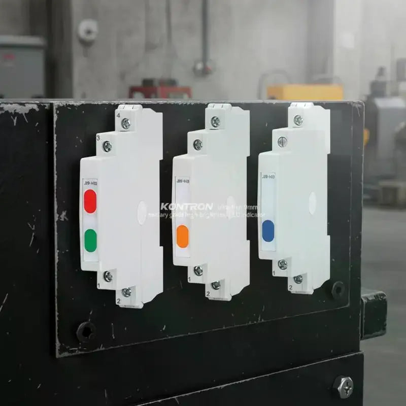 JD9 DIN Rail Indicator Light 24V–220V AC/DC Dual Color Signal DIN Rail Indicator Light Nixie