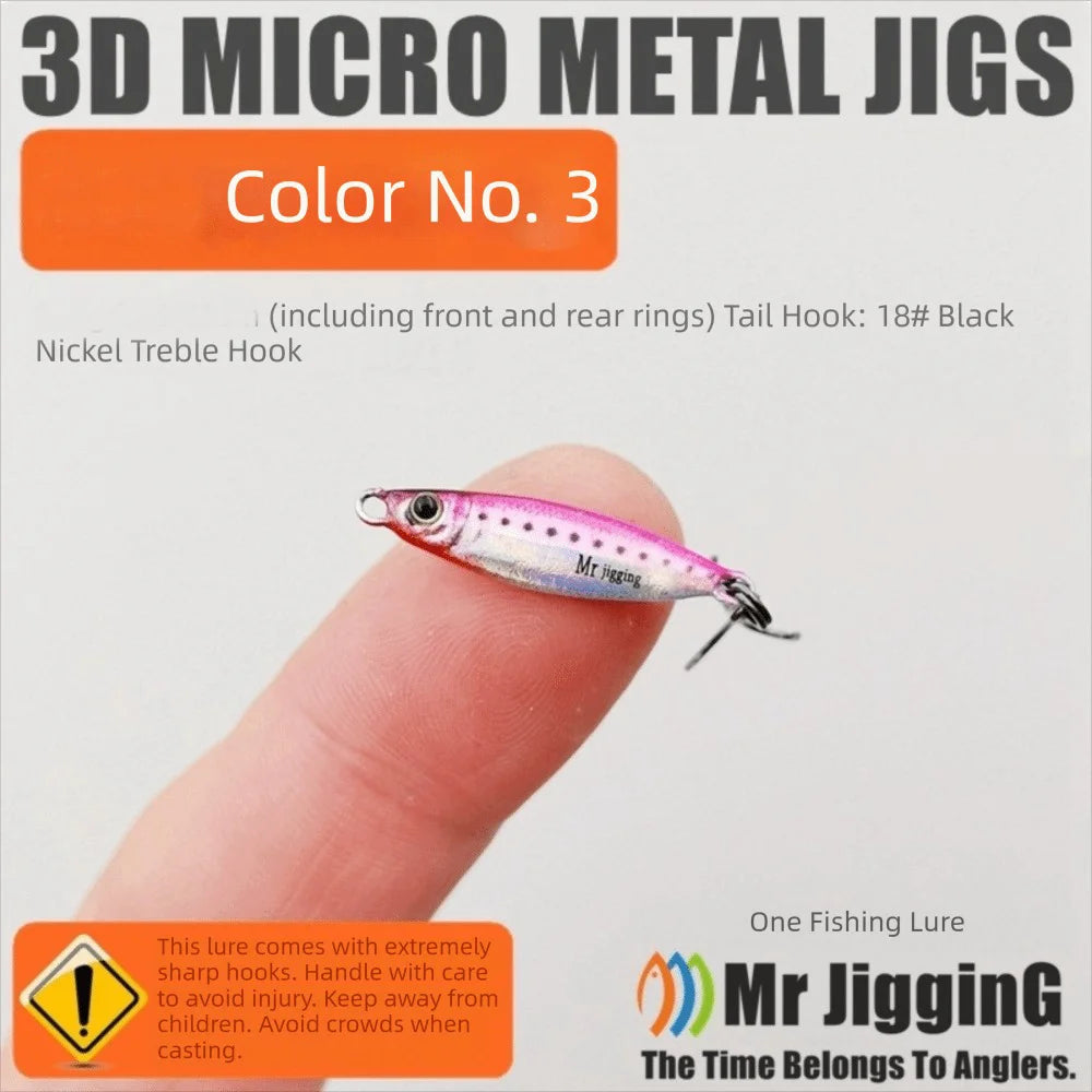 Micro Metal Jig Spoon Lure 1.5g 3g 5g – 3D Cast Fishing Bait