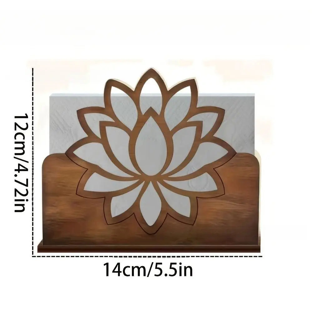 Wooden Paper Towel Holder Decorative Desktop Tissue Rack Tissue Holder Nixie