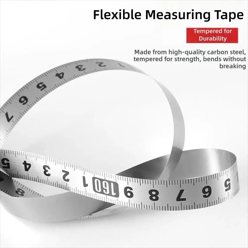 Self-Adhesive Stainless Steel Measuring Tape 12MM 1–3M Adhesive Measuring Tape Nixie