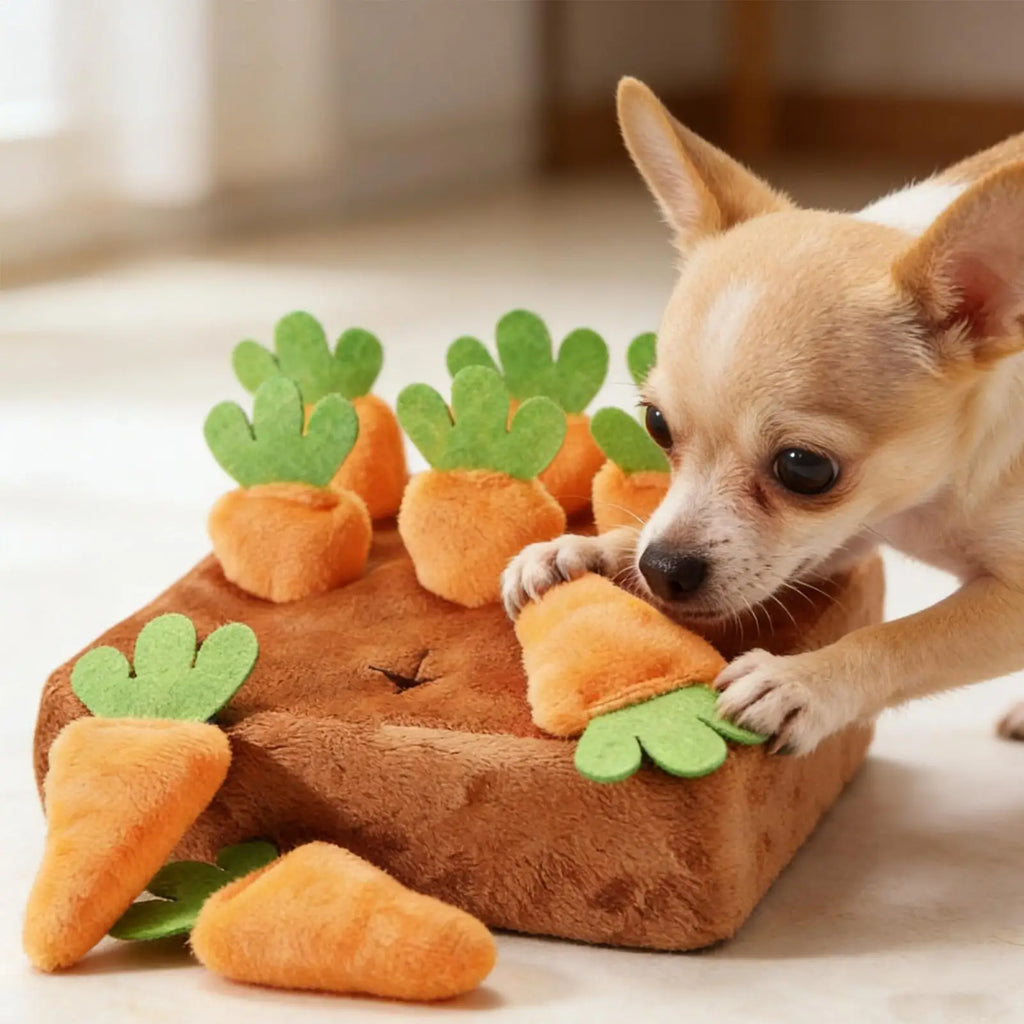 Dog Snuffle Mat Carrot Puzzle Feeding Toy – Dogs & Puppies Pet Puzzle Toy Nixie