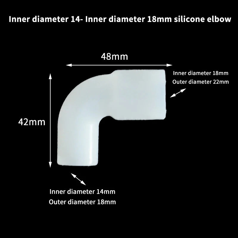 Silicone Elbow Pipe Connector for Garden & Aquarium Tubing Pipe Elbow Connector Nixie A7