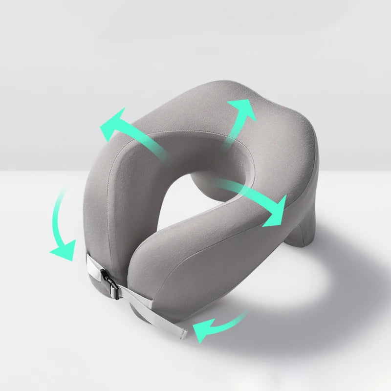 U-Shape Memory Foam Travel Neck Pillow – Airplane & Office Travel Neck Pillow Nixie