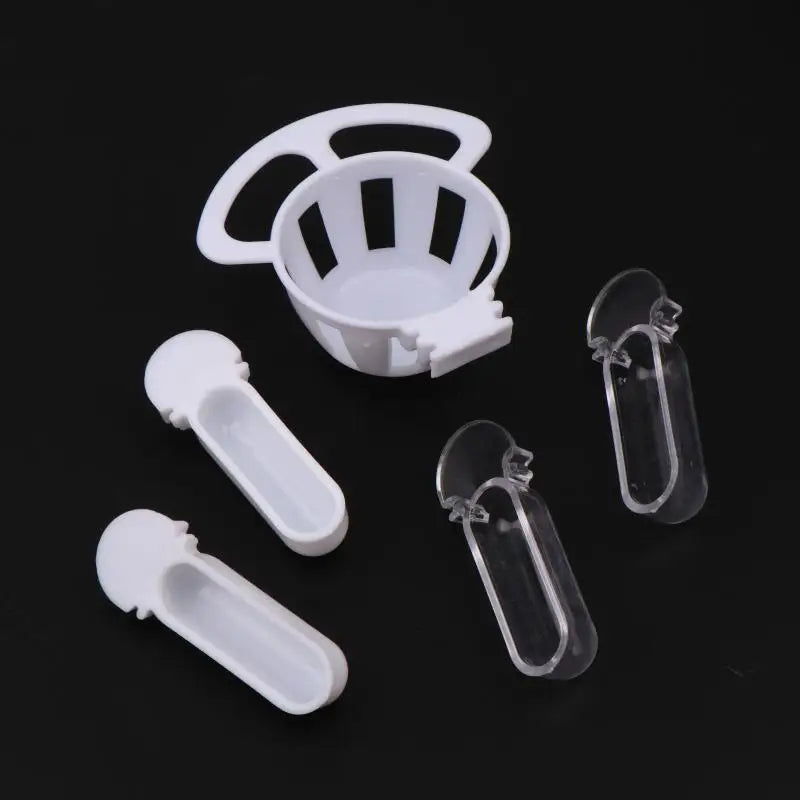 4Pcs Bird Food Cup Egg Tray Feeder for Canary Finch Parrot Bird Feeder Cup Nixie
