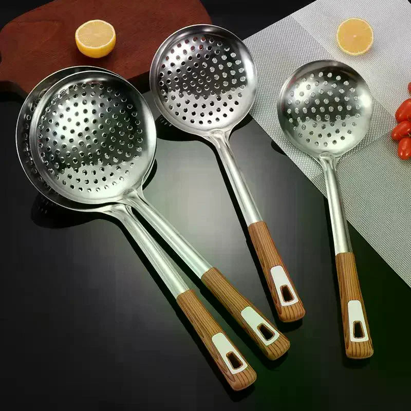 Stainless Steel Colander Skimmer Spoon Long Handle Kitchen Scoop Kitchen Strainer Spoon Nixie