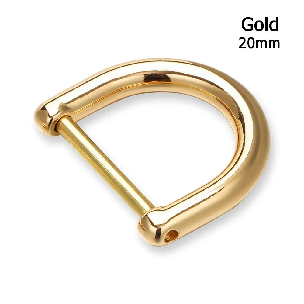 Metal Screw D-Ring Buckle for Bag Straps & Leather Crafts