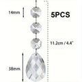 5PCS Snowflake Crystal Acrylic Christmas Tree & Chandelier Ornaments Christmas Ornaments Nixie Teardrop