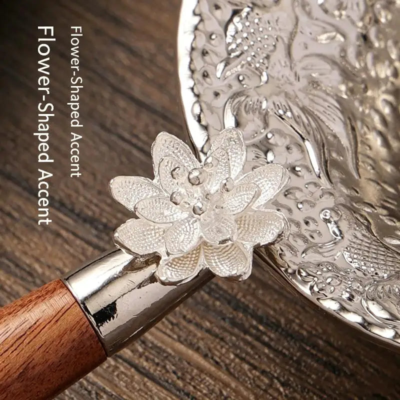Wooden Handle Alloy Tea Strainer – Fine Mesh Loose Leaf Sieve Tea Strainer Nixie