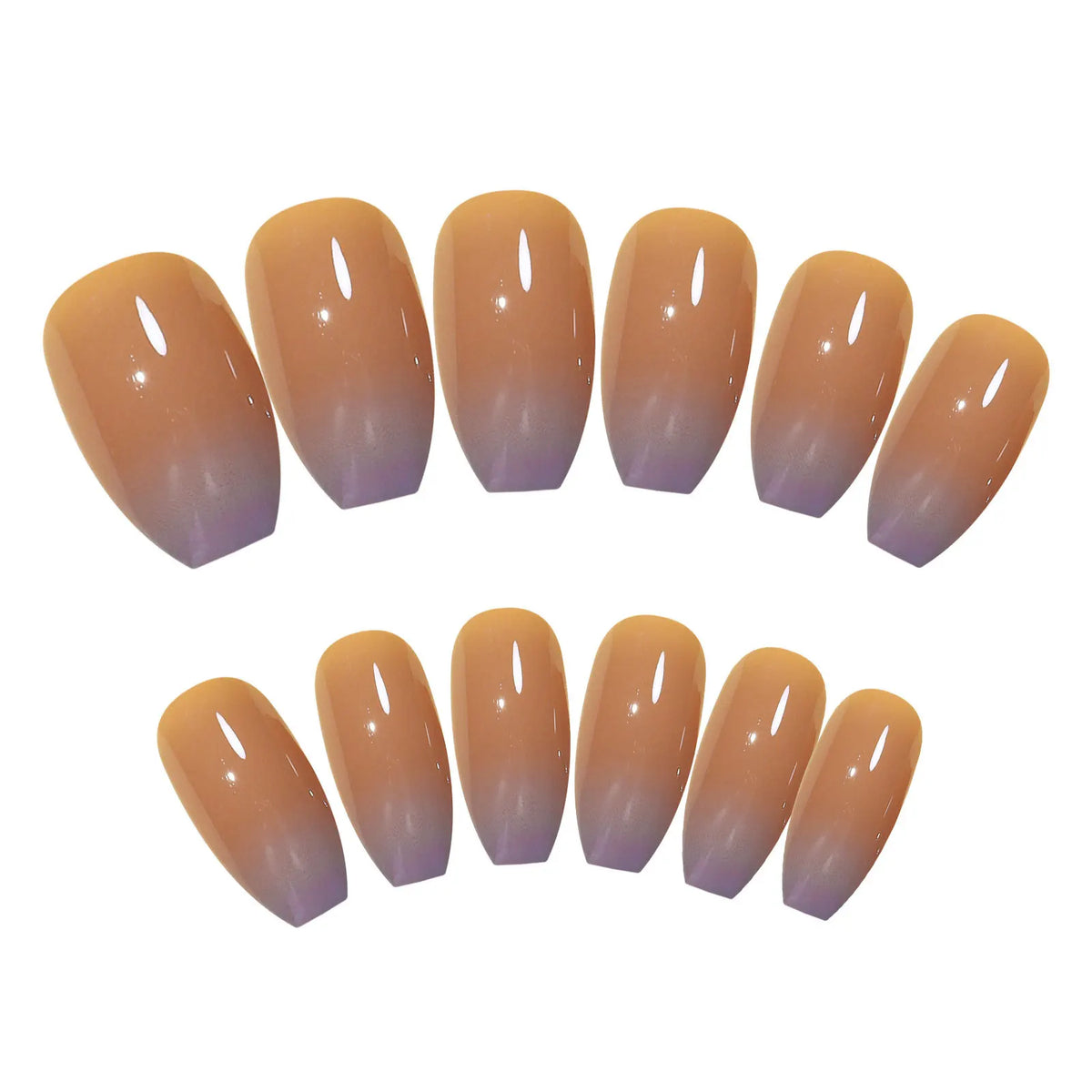 Handmade Rhinestone Press-On Nails Nude Gradient – L Size Press-On Nail Tips Nixie