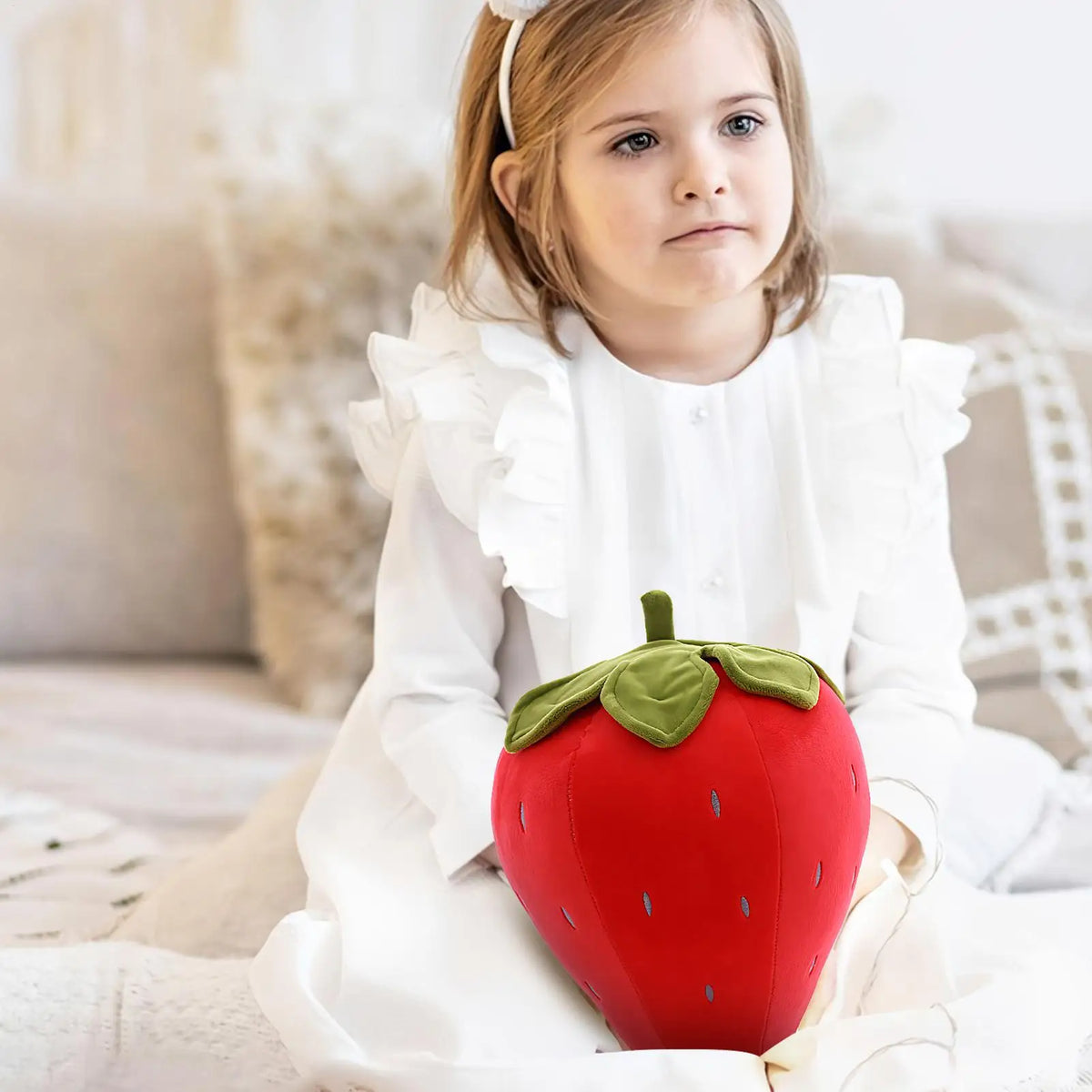 Strawberry Plush Stuffed Pillow Toy for Kids & Toddlers