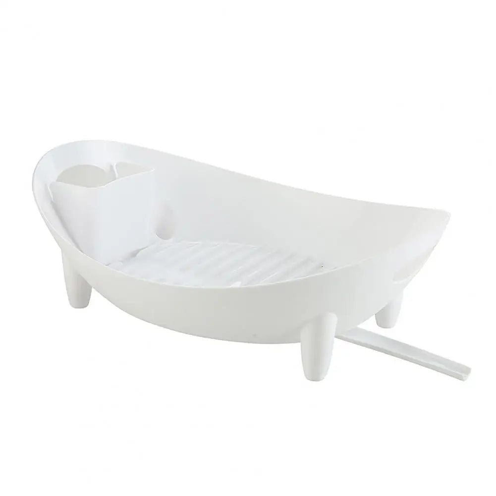 Countertop Dish Drying Rack with Drainage & Utensil Holder