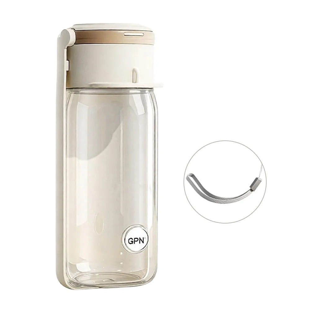 2-in-1 Foldable Pet Water Bottle & Bowl | 360ml/560ml Travel Pet Travel Bottle Nixie 560ml beige