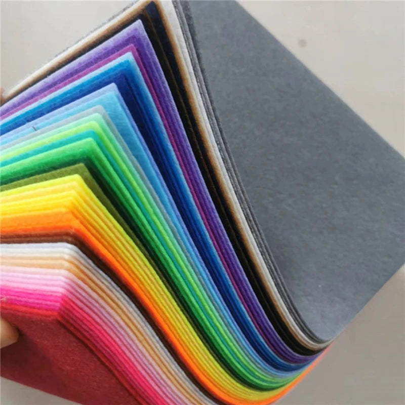 20Pcs Soft Felt Fabric Sheets – 20 Colors DIY Craft Squares Felt Fabric Sheets Nixie