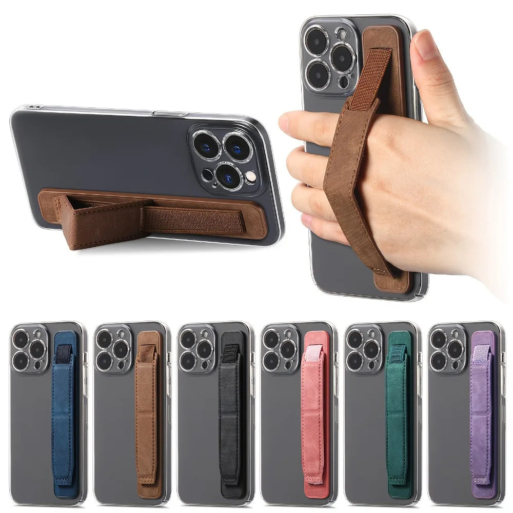 Adhesive Phone Push-Pull Bracket & Anti-Slip Wrist Strap Phone Grip Strap Nixie