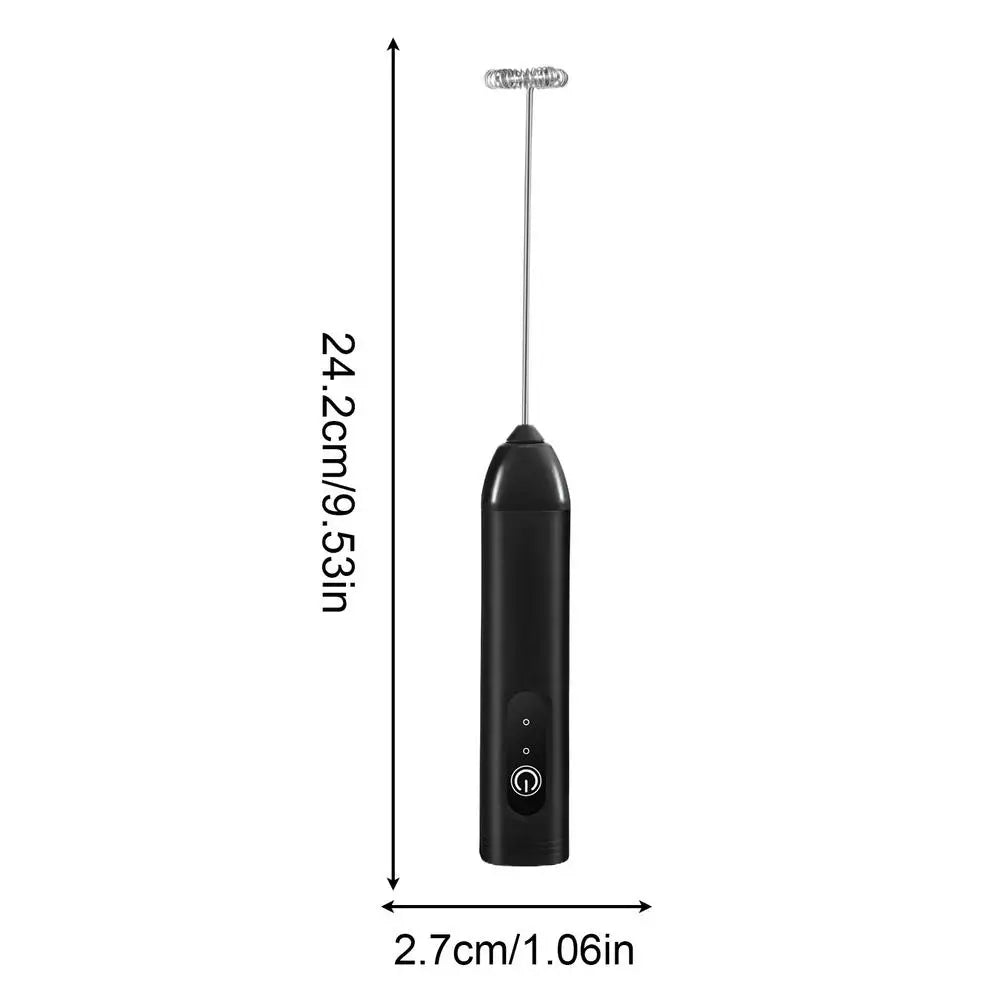 USB Rechargeable Handheld Electric Milk Frother Wand
