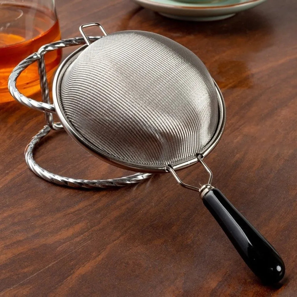 304 Stainless Steel Fine Mesh Strainer with Long Handle Kitchen Mesh Strainer Nixie