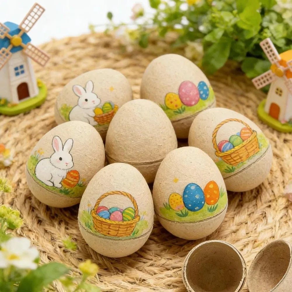 DIY Paintable Easter Eggs – Blank Eco Paper Pulp Craft Set
