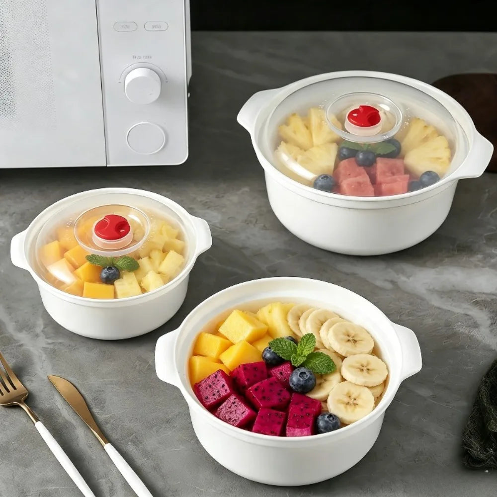 4-Pack BPA-Free Microwave Safe Round Food Storage Bowls with Lids Food Storage Containers Nixie