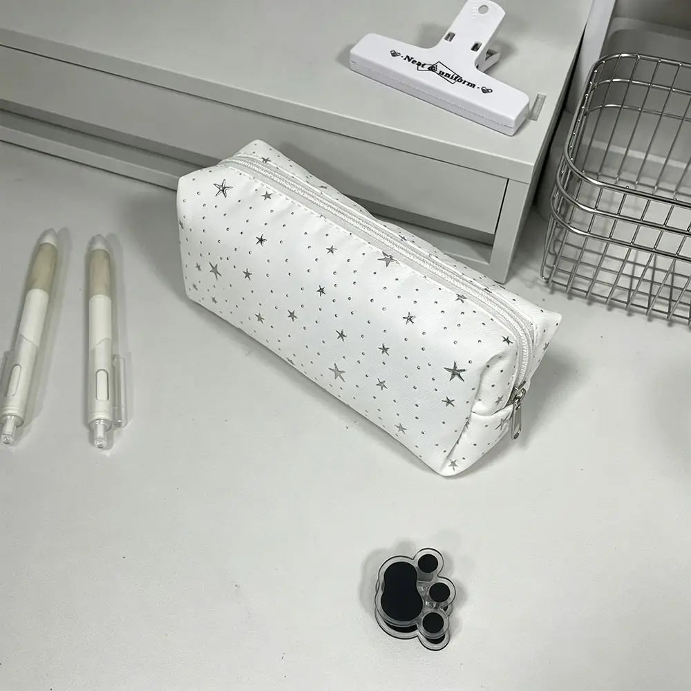 Large Capacity Star Polka Dot Pencil Case Zipper Pouch Pencil Case Pouch Nixie