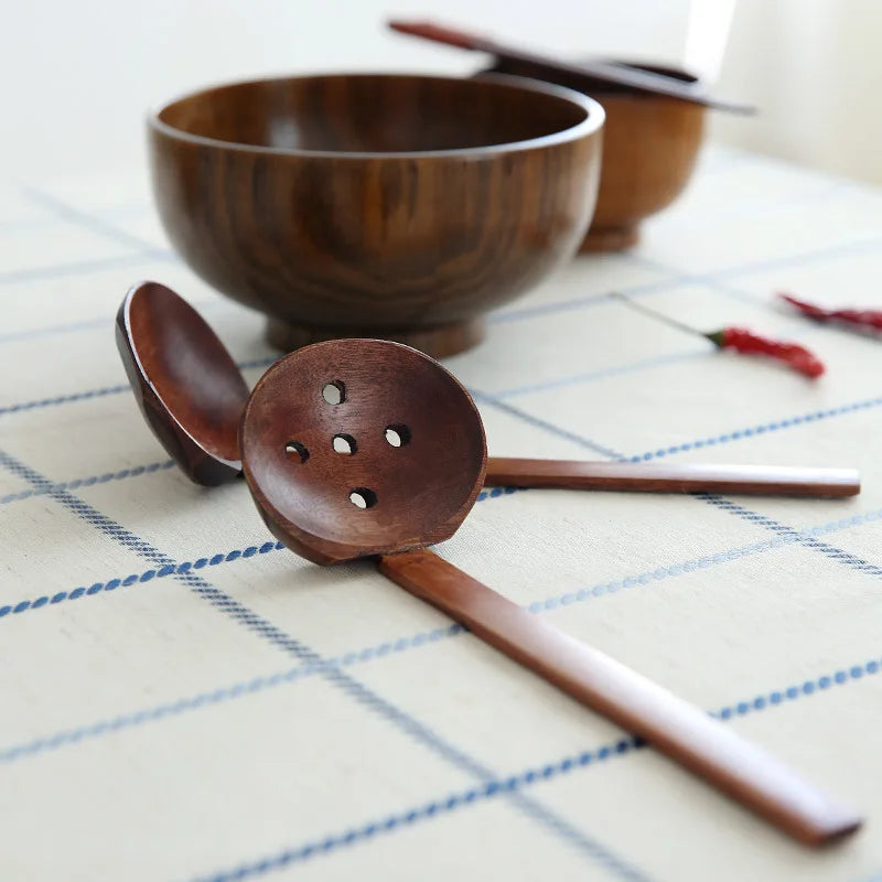 Wooden Turtle Shell Soup Spoon – Ramen & Hot Pot Ladle Wooden Soup Spoon Nixie