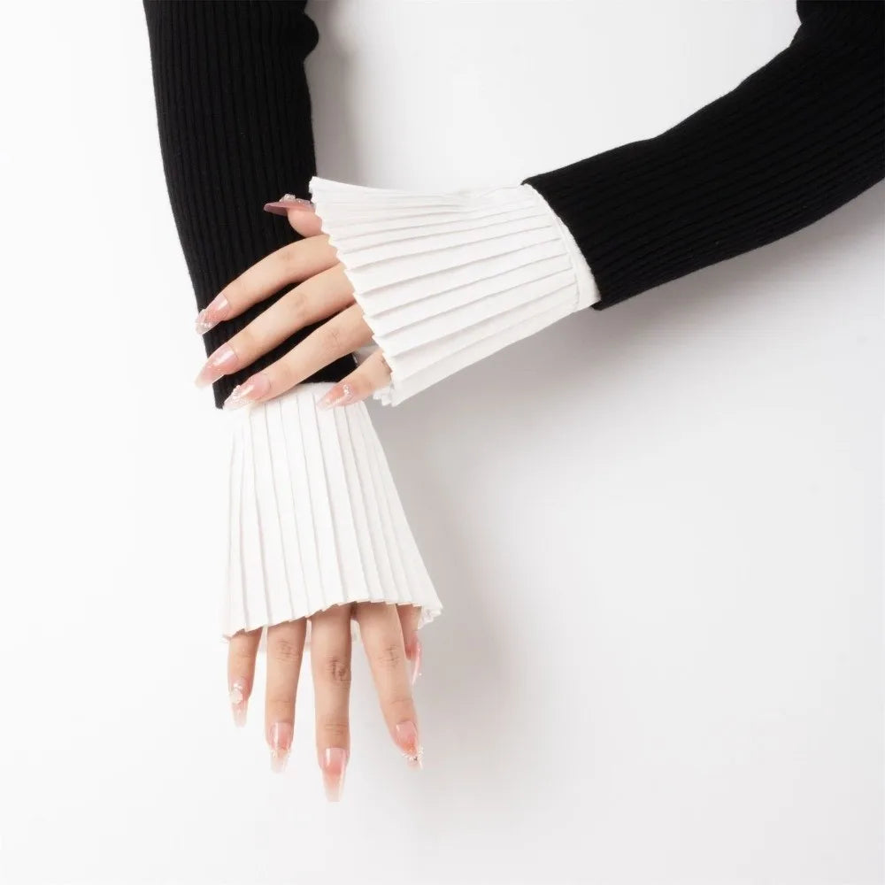 Ruffled Detachable Chiffon Cuffs – Flared Fake Sleeves, 1 Pair Detachable Sleeve Cuffs Nixie