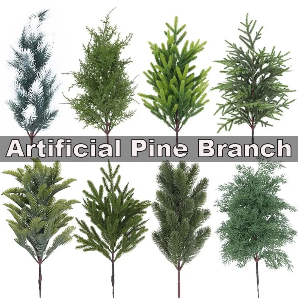 Artificial Pine Branch DIY Wreath Fake Cypress Leaves Decor Artificial Plant Branch Nixie