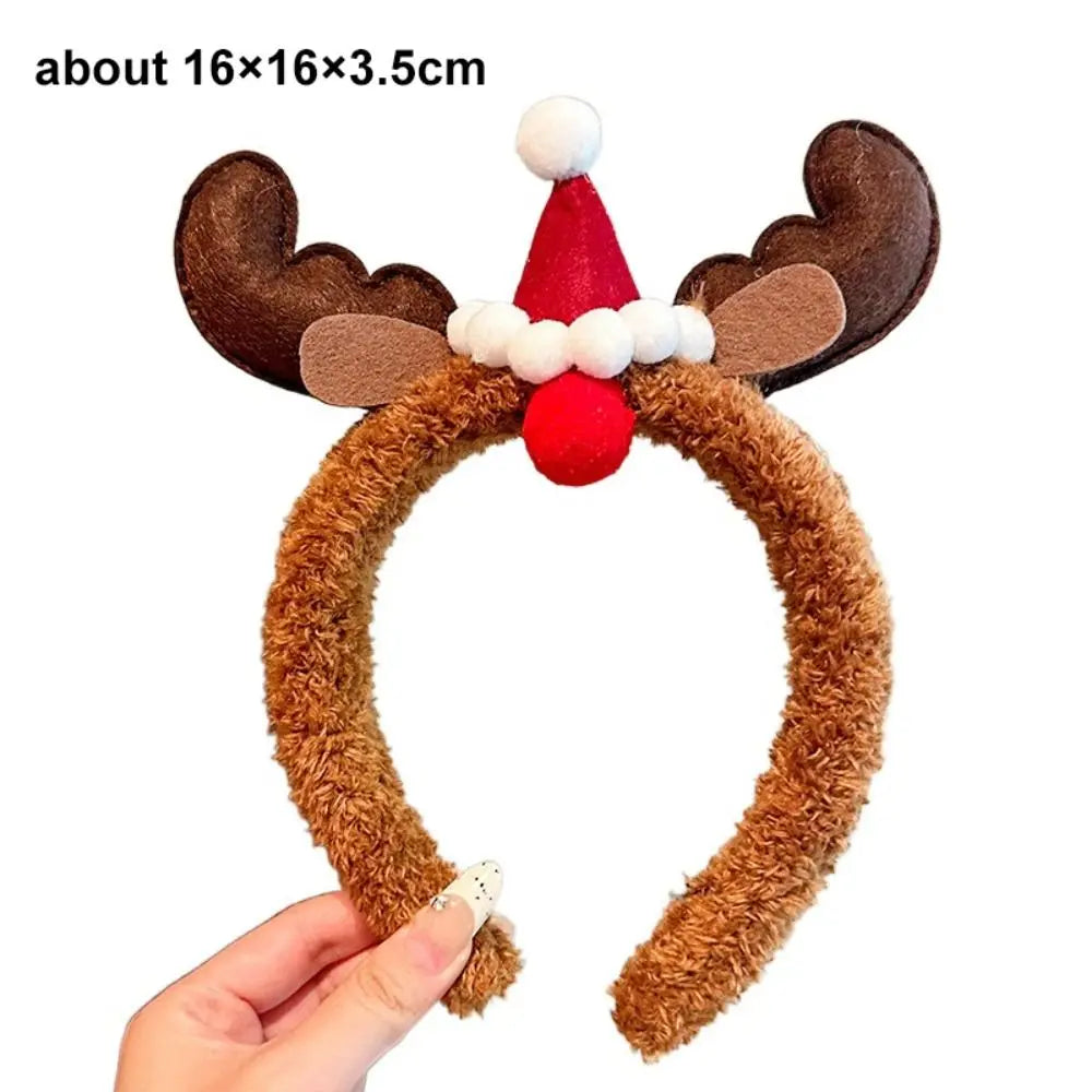 Kids Christmas Headband – Elk, Snowman & Tree Hair Clasp