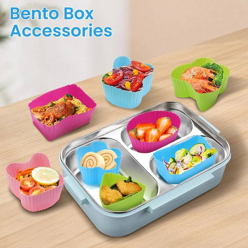 8PCS Silicone Bento Box Dividers & Cupcake Liners for Kids Bento Box Dividers Nixie