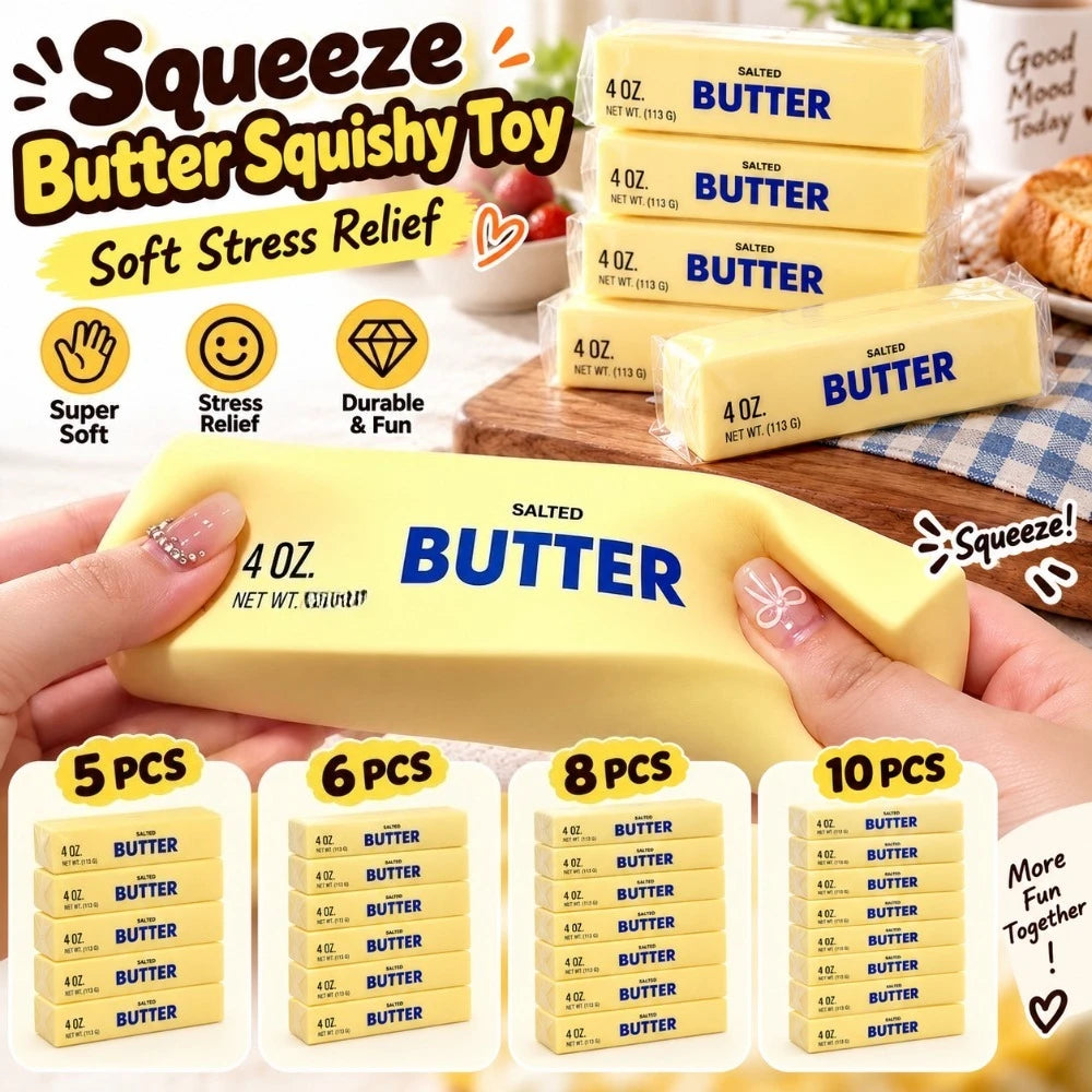 Squishy Slow Rising Butter Stick Fidget Toy | Stress Ball Gift Squishy Novelty Toy Nixie