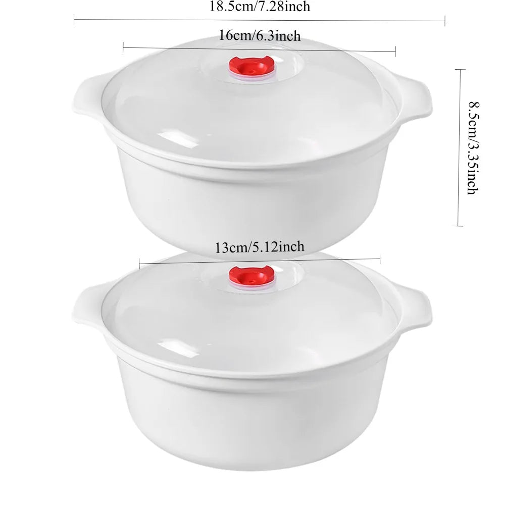 4-Pack BPA-Free Microwave Safe Round Food Storage Bowls with Lids Food Storage Containers Nixie