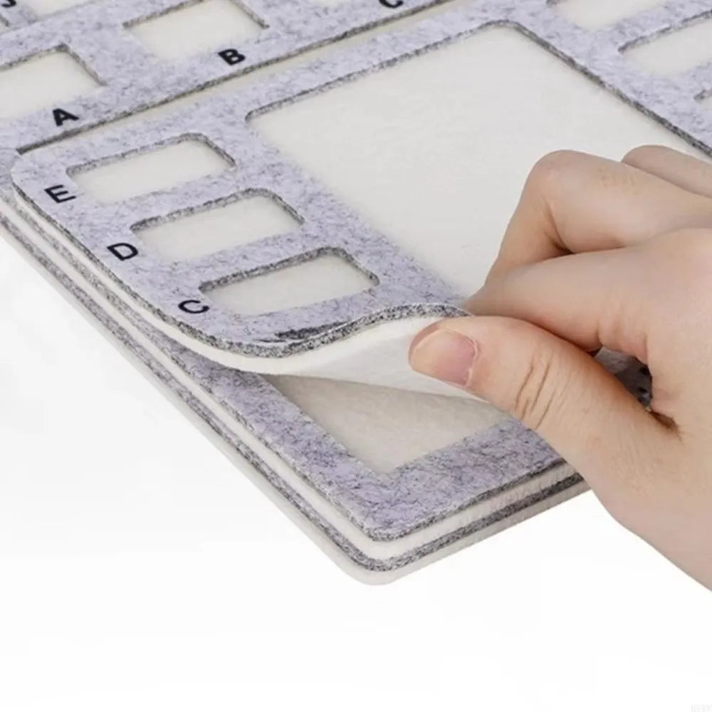 Felt Beading Tray with Scale Markings – Nonslip Bead Mat Beading Tray Mat Nixie