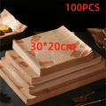 100Pcs Newspaper-Style Greaseproof Food Wrapping Paper Burger