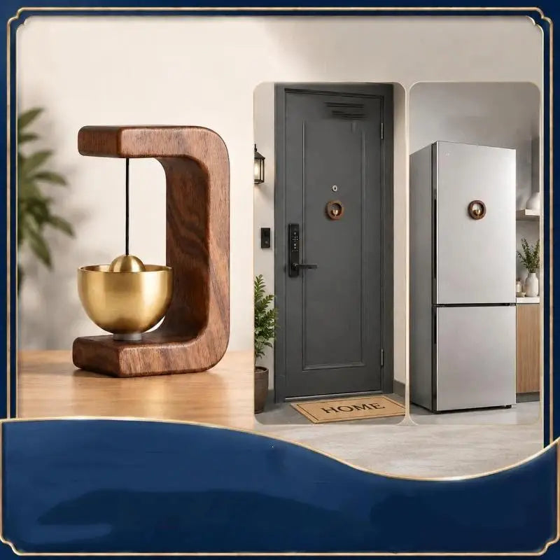 Wooden Wind Chime Magnetic Brass Doorbell | Home Décor Bell Decorative Doorbell Nixie